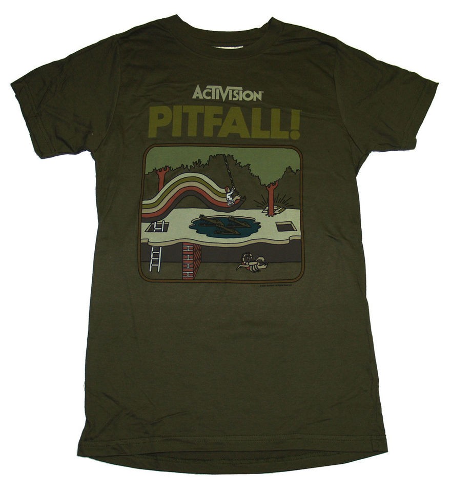 Pitfall Activision Atari Cover Retro Gaming Soft T Shirt Tee