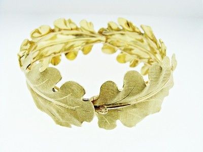 Buccellati 18K Yellow Gold Leaf Bracelet Italy