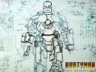 IRON MAN MK1 CAVE BLUEPRINTS SCHEMATICS PROP REPLICA MARK 1 IRONMAN