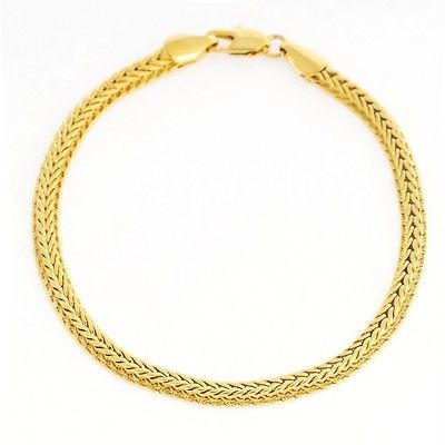 18K Solid Yellow Gold Filled Bracelet Chain 8 9g B014