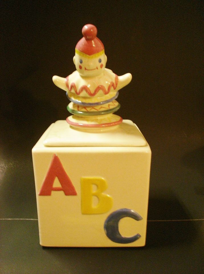 Vintage Abingdon USA Jack in The Box Cookie Jar Rare Ceramic 