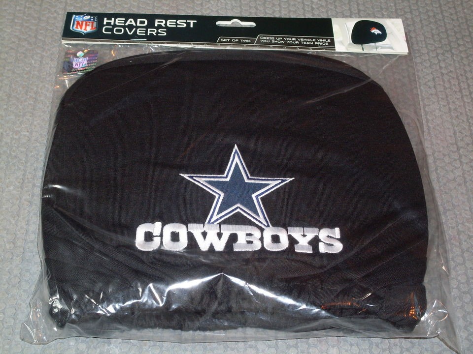 NFL NWT HEAD REST COVERS  SET OF 2  DALLAS COWBOYS