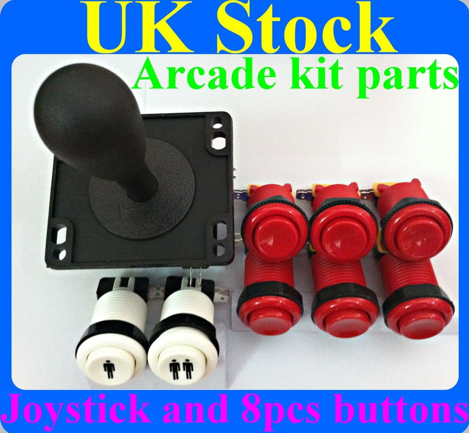 Arcade Joystick and 8 pcs Arcade buttons kit Multicade MAME Jamma game 