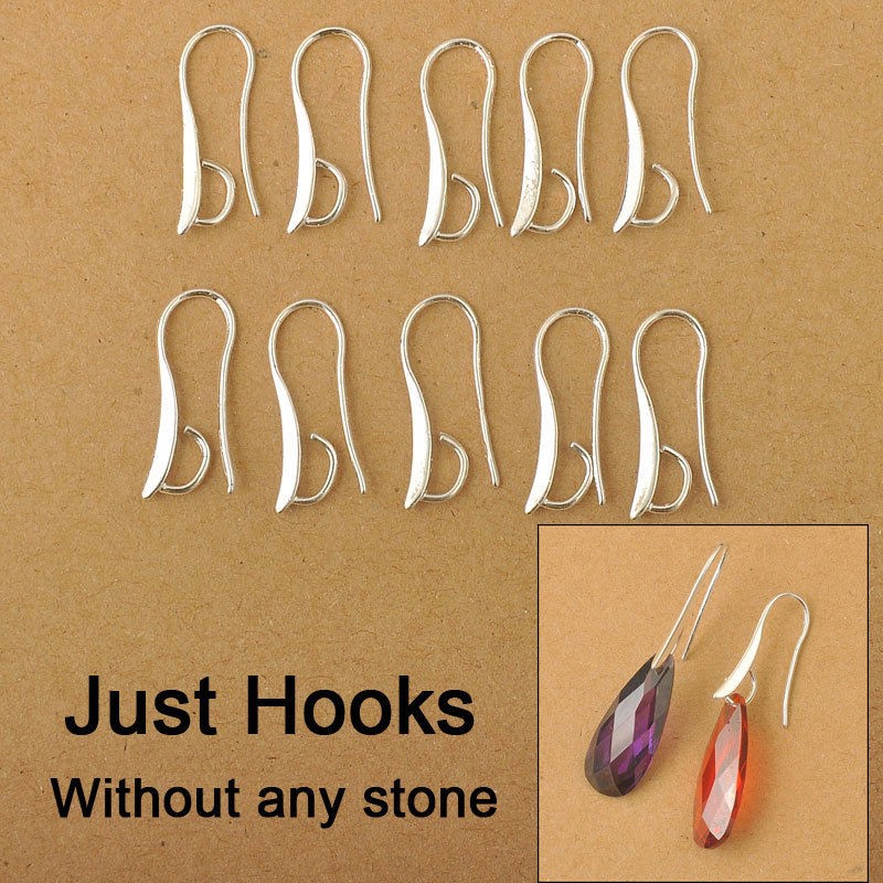 Wholesale Making Jewelry Design DIY Findings Silver Pinch Bail Earring 