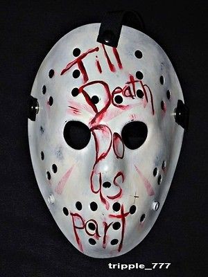 JASON TILL DEATH13th FIBERGLASS HOCKEY GOALIE MASK HALLOWEEN PROP 