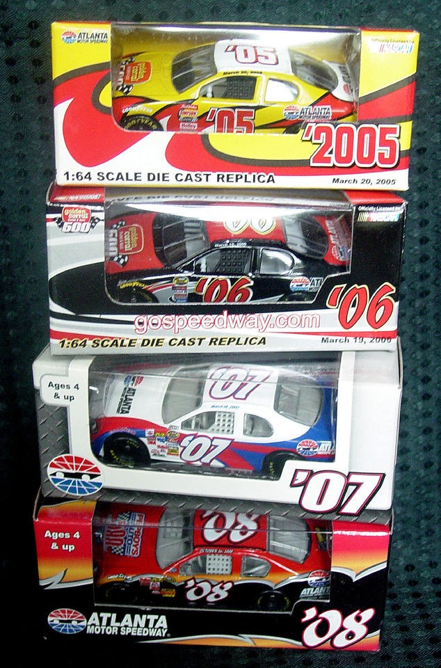 Lot of 4 Atlanta Speedway 2005   8 164 Die Cast Limited Edition Race 