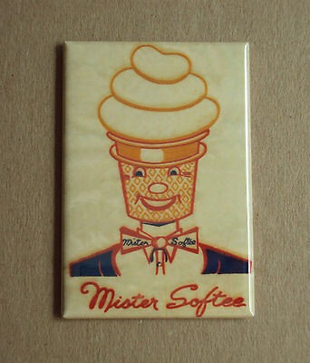 Mister Softee Ice Cream FRIDGE MAGNET sign 80s dairy vanilla soft 