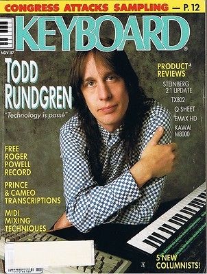 1987 Keyboard TODD RUNDGREN, Kawai M8000, FREE Roger Powell Record 