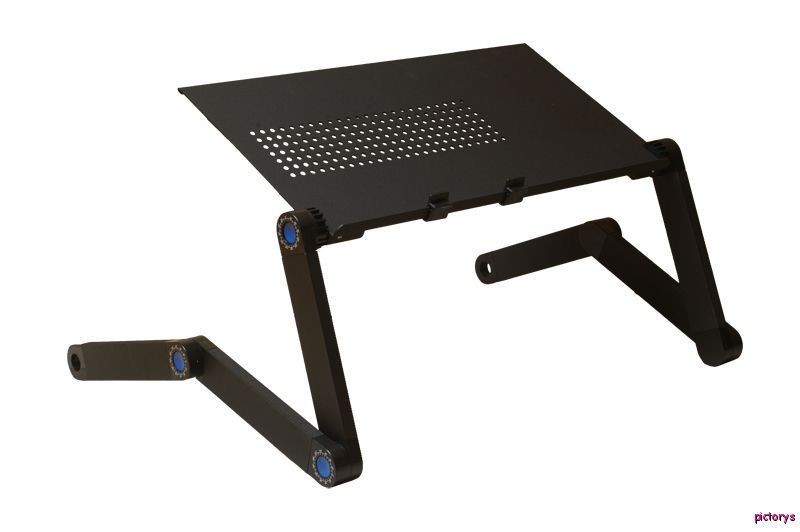   Portable Desk for Laptop Computer Kindle Black Aluminum Cooling Board