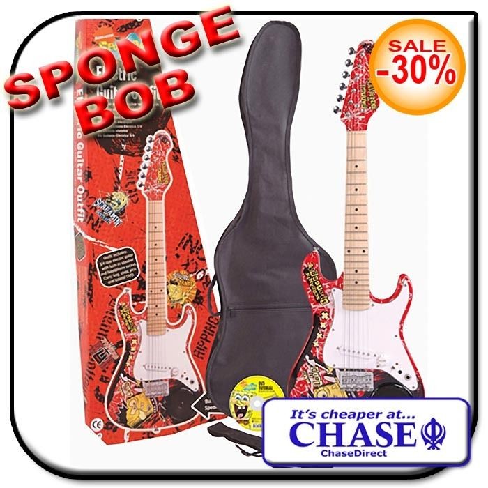 SpongeBob Sparepants 3/4 Electric Guitar Set with Built In Speaker 