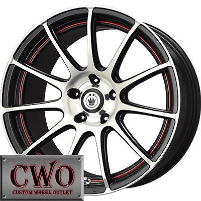 17 Black Konig Zero In Wheels Rims 4x100/4x114.3 4 Lug Civic Integra 