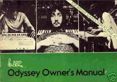 Arp ODYSSEY Vintage Synthesizer Owners Manual