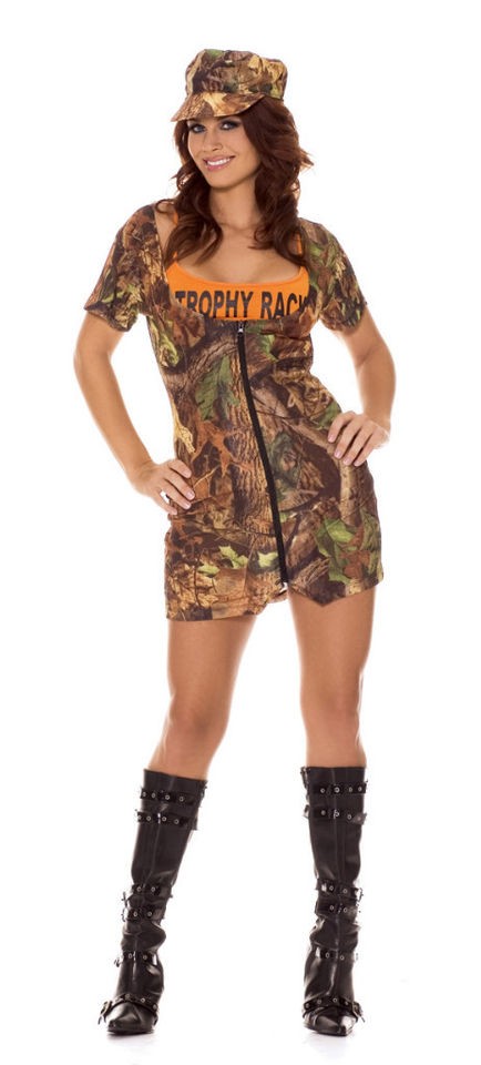   CAMO TROPHY RACK Halloween Costume Dress Clothes Deer Lingerie S 9941