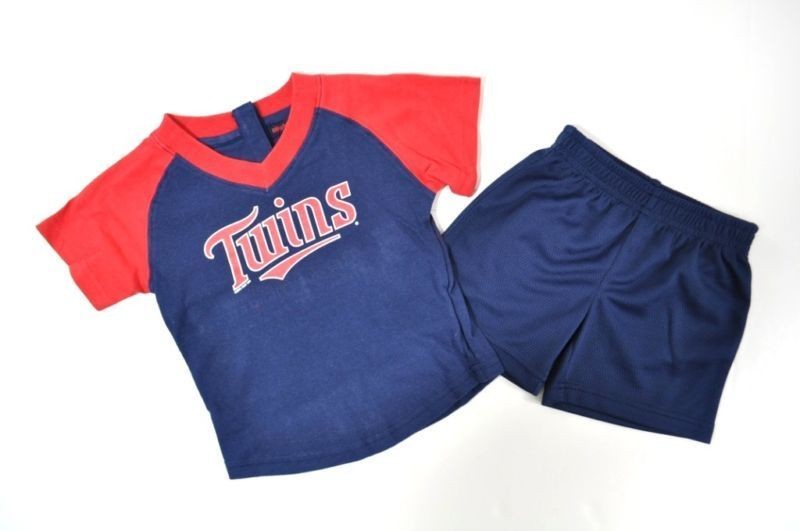 Mighty Mac Sports MINNESOTA TWINS Infant Boys 2Pc Short Set Size 12M 