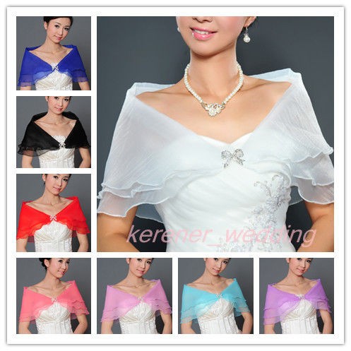   Bridal Wedding Prom Cocktail Party Seersucker Wrap Shrug Bolero Shawl