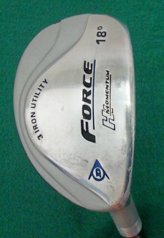 DUNLOP FORCE HYBRID #3/18* GOLF CLUB RH STEEL MID FLEX