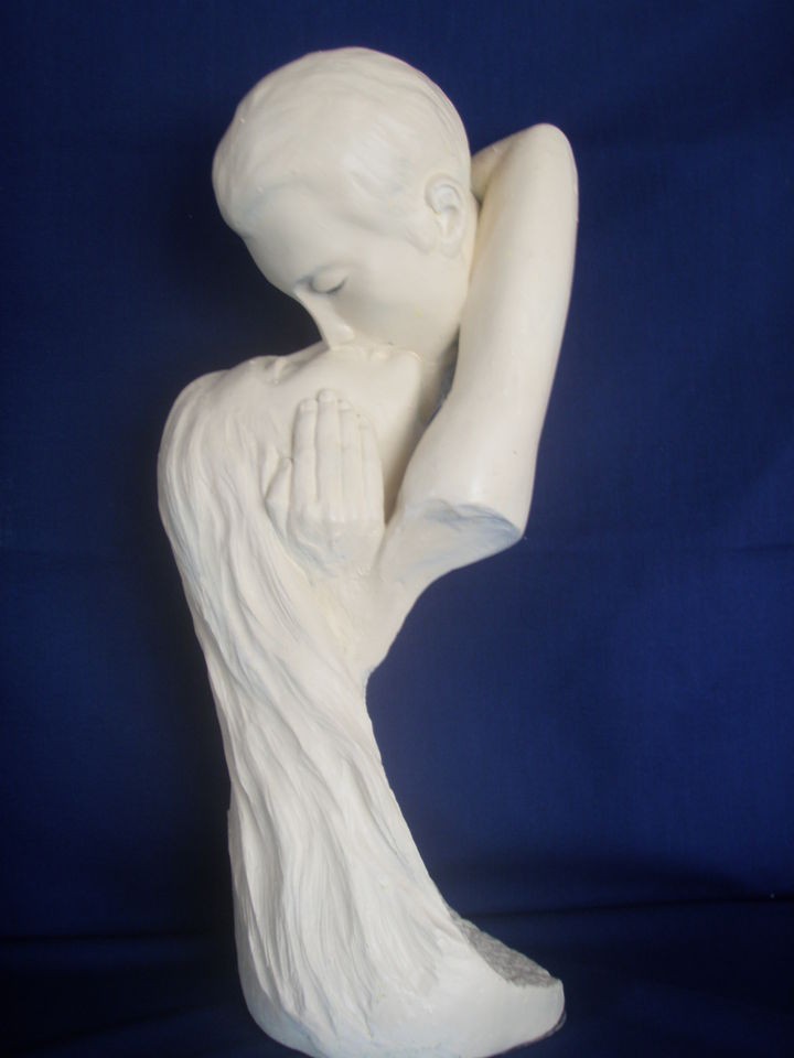   PROD INC, FISHER SCULTURE FIGURINE LARGE 21 WOMAN / MAN HEAD BUST