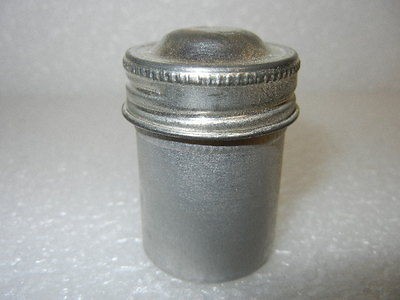 FILM HOLDER TWO (X2) 35MM VINTAGE METAL CANISTERS CAN SILVER 