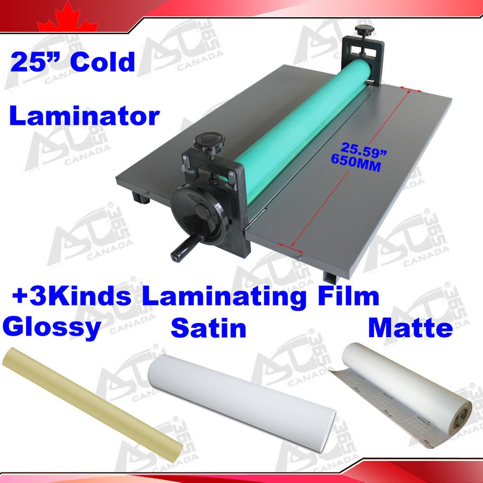   Laminator Machine +3 Roll Kinds 196 Cold Laminating Film 026007Y@n