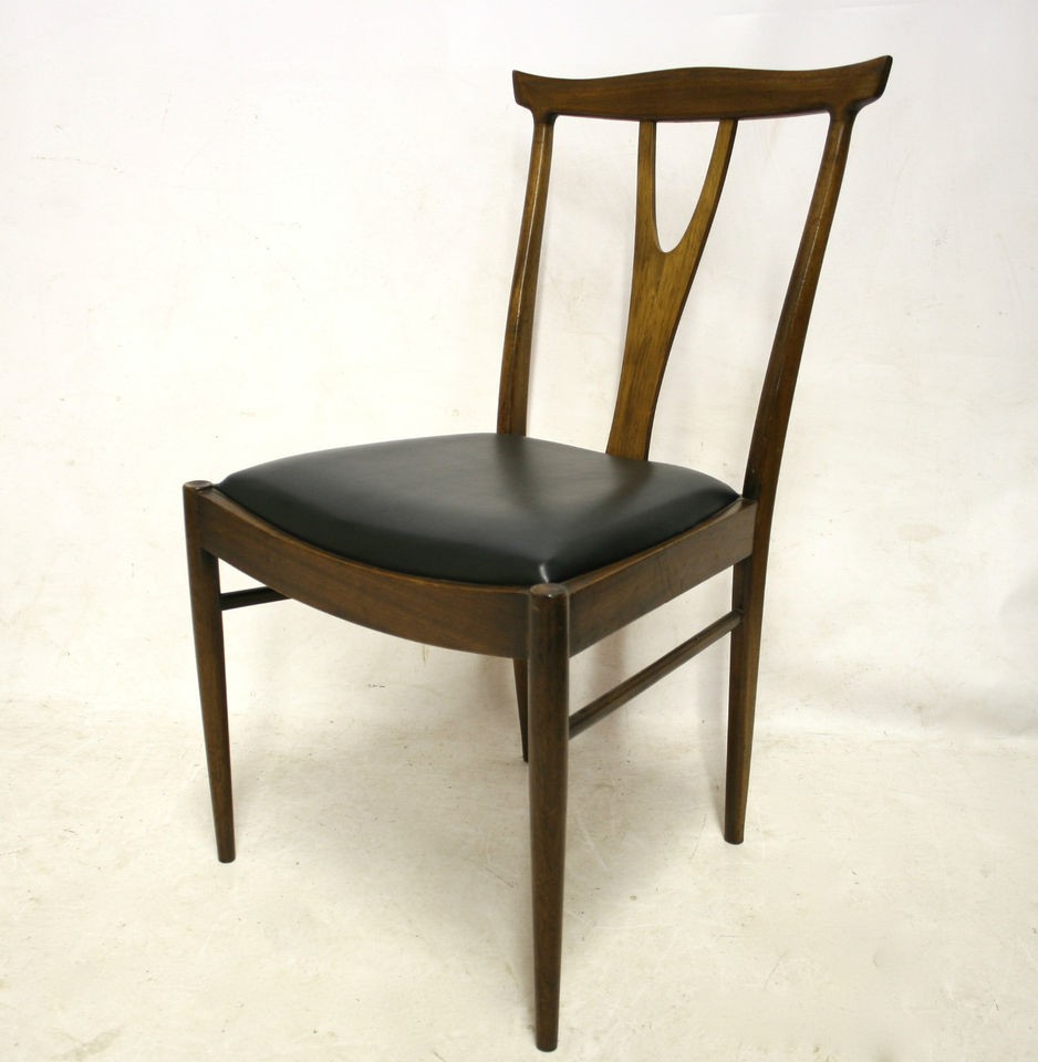 DANISH ROSEWOOD CHAIRS RETRO 60S 70S VINTAGE BLACK VINYL