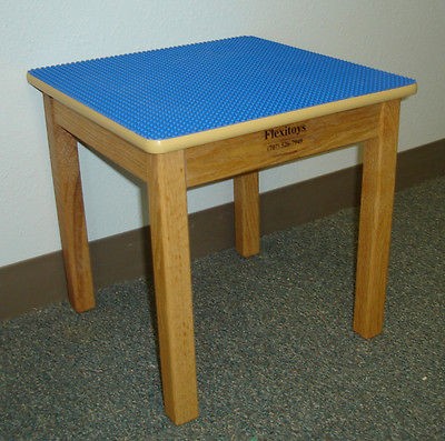 NEW LEGO COMPATIBLE OAK PERSONAL PLAY TABLE BLUE    BRAND NEW    MADE 