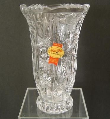 Anna Hutte Bleikristall 24% Lead Crystal Multi Faceted Geometries Vase 