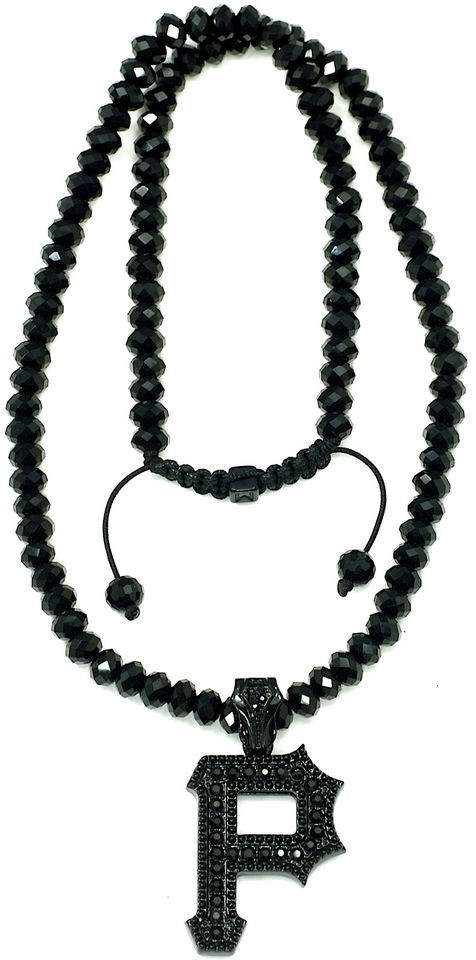   New Letter P Small Pendant 24 Glass Bead Chain Wiz Khalifa Necklace