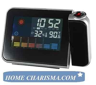 Digital Alarm Clock Wall Light Projection And Weather Station