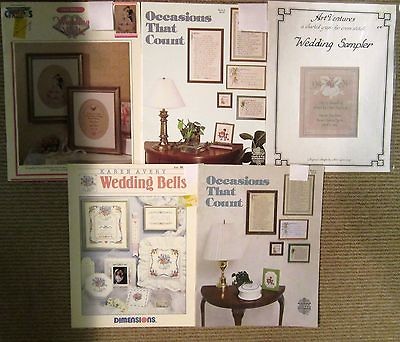   Leaflet Books Cross Stitch Wedding Anniversay, Occasions Leisure Arts