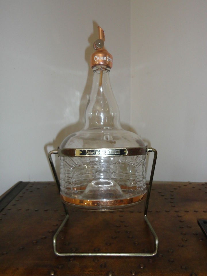   Weller Bourbon Cabin Still decanter liquor bottle with stand RARE