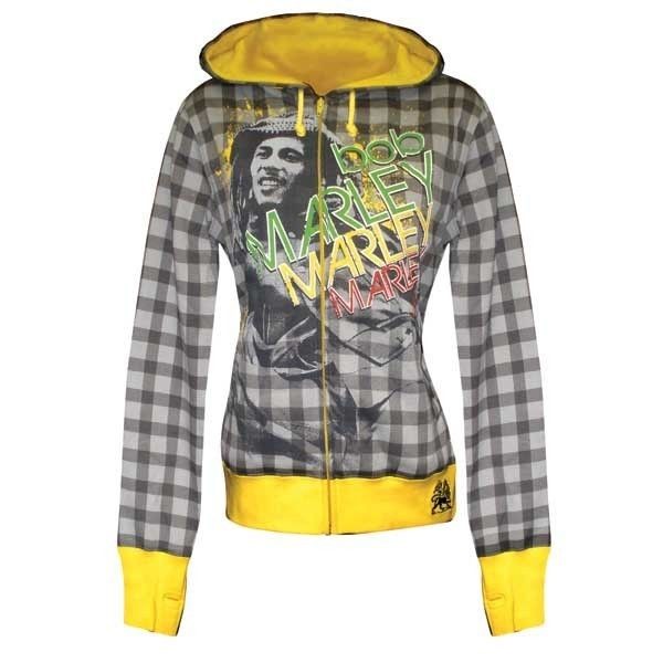 New Bob Marley & The Wailers Lounge Plaid Ladies Women SOFT Hoodie 