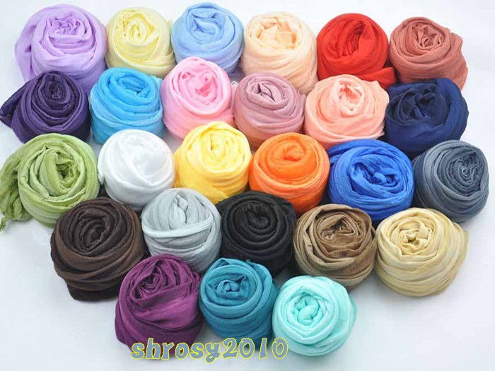 Girls Women long Soft Scarf Shawl Neckerchief 26 Colors