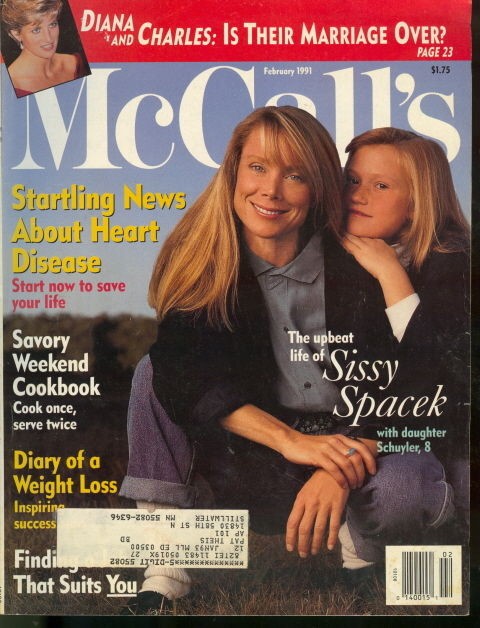 1991 McCalls Magazine Sissy Spacek/Princess Diana