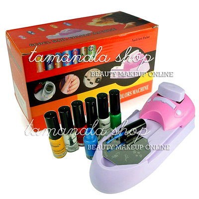 Nail Art DIY Color Printing Machine Polish Stamp 6 Pcs Pattern 