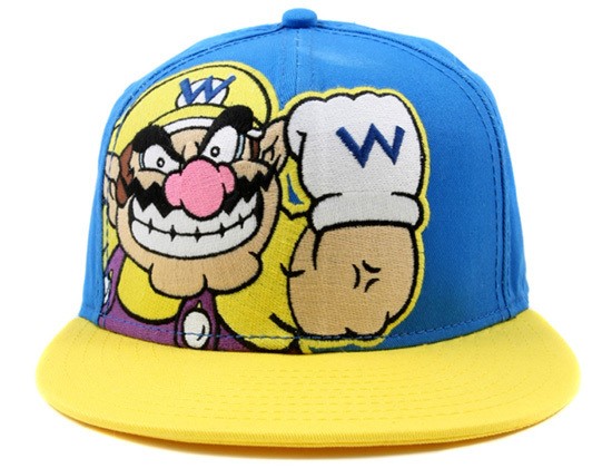 Bioworld Nintendo Super Mario Blue/Yellow Wario Snapback Hat