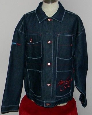 PLATINUM FUBU Wembley MUHAMMAD ALI Blue Jean Jacket XXXL NEW