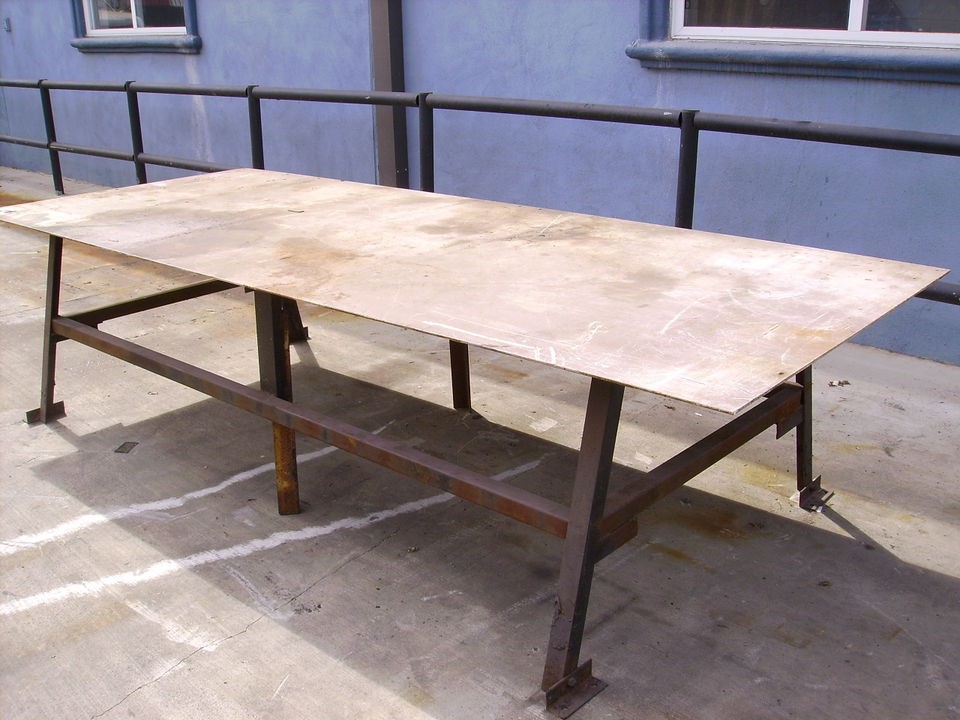 Industrial Steel Work Bench Heavy Duty Welding Table 120x49x30H 1/4 