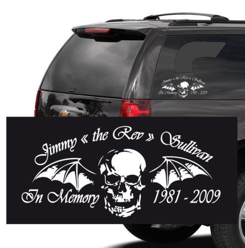   SEVENFOLD JIMMY THE REV MEMORIAL A7X VINYL DECAL STICKER IN MEMORY