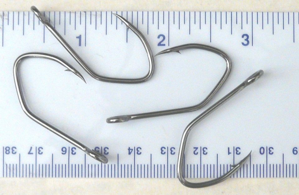 100 Matzuo 150010 Black Sickle Open Eye Siwash Fish Fishing Hooks size 