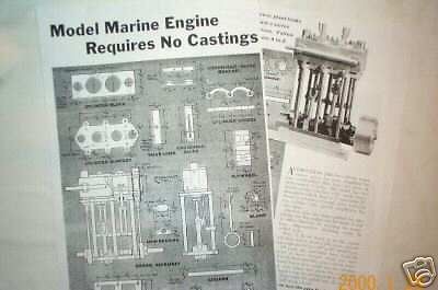 Newly listed MODEL MARINE steam engine model plans