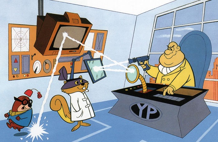 SECRET SQUIRREL & MOROCCO MOLE PRINT Hanna Barbera