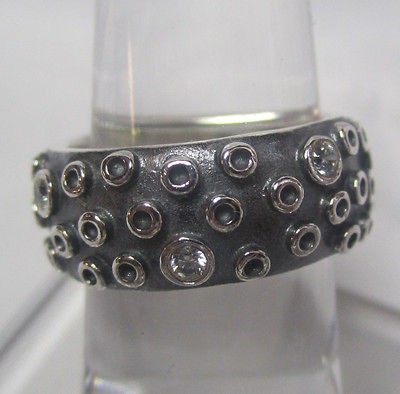 AUTHENTIC PANDORA SILVER MARS RING w CLEAR CZ SIZE 7.25 (EURO 55 