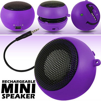 PURPLE 3.5mm RECHARGEABLE CAPSULE SPEAKER FOR MOTOROLA CUPE