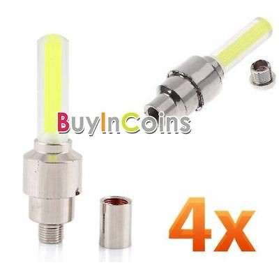 Motor Bike Car Tyre Tire Valve Wheel LED Light Yellow