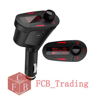 Car Kit  Player Wireless FM Transmitter Modulator USB SD MMC Slot 