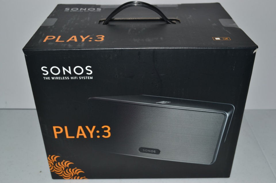 Sonos PLAY3 BLACK Wireless Speaker System PLAY3US1BLK BRAND NEW 