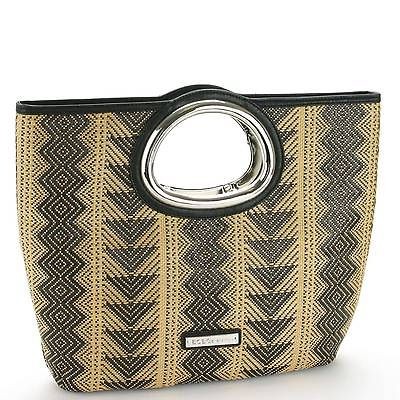 BCBGeneration Black Aztec Woven Tote Bag