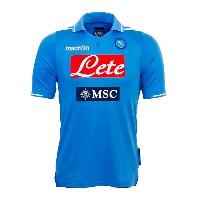 NAPOLI JERSEY HOME 2012 OFFICIAL MACRON BLUE POWER FOOTBALL SHIRT 