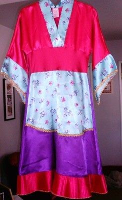   EURO DISNEY EXCLUSIVE PRINCESS MULAN COLORFUL COSTUME DRESS SMALL 5 6