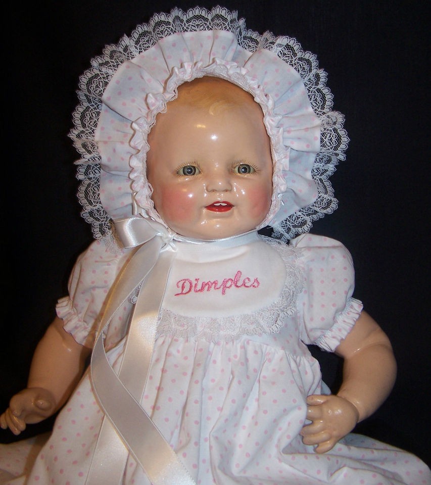 1920s Horsman Dimples Doll with Working Crier 22 CUTE